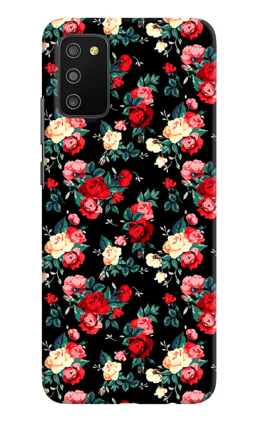 Rose Pattern Samsung M02s Hard Case Back Cover by Casekaro