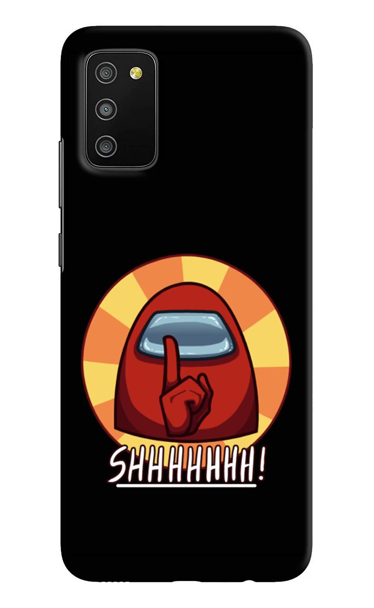 Among Us Shhh! Samsung M02s Hard Case Back Cover by Casekaro