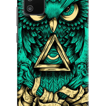 Green Owl Samsung M02s Hard Case Back Cover by Casekaro