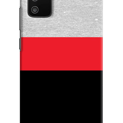 Tri Color Pattern Samsung M02s Hard Case Back Cover by Casekaro