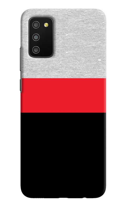Tri Color Pattern Samsung M02s Hard Case Back Cover by Casekaro