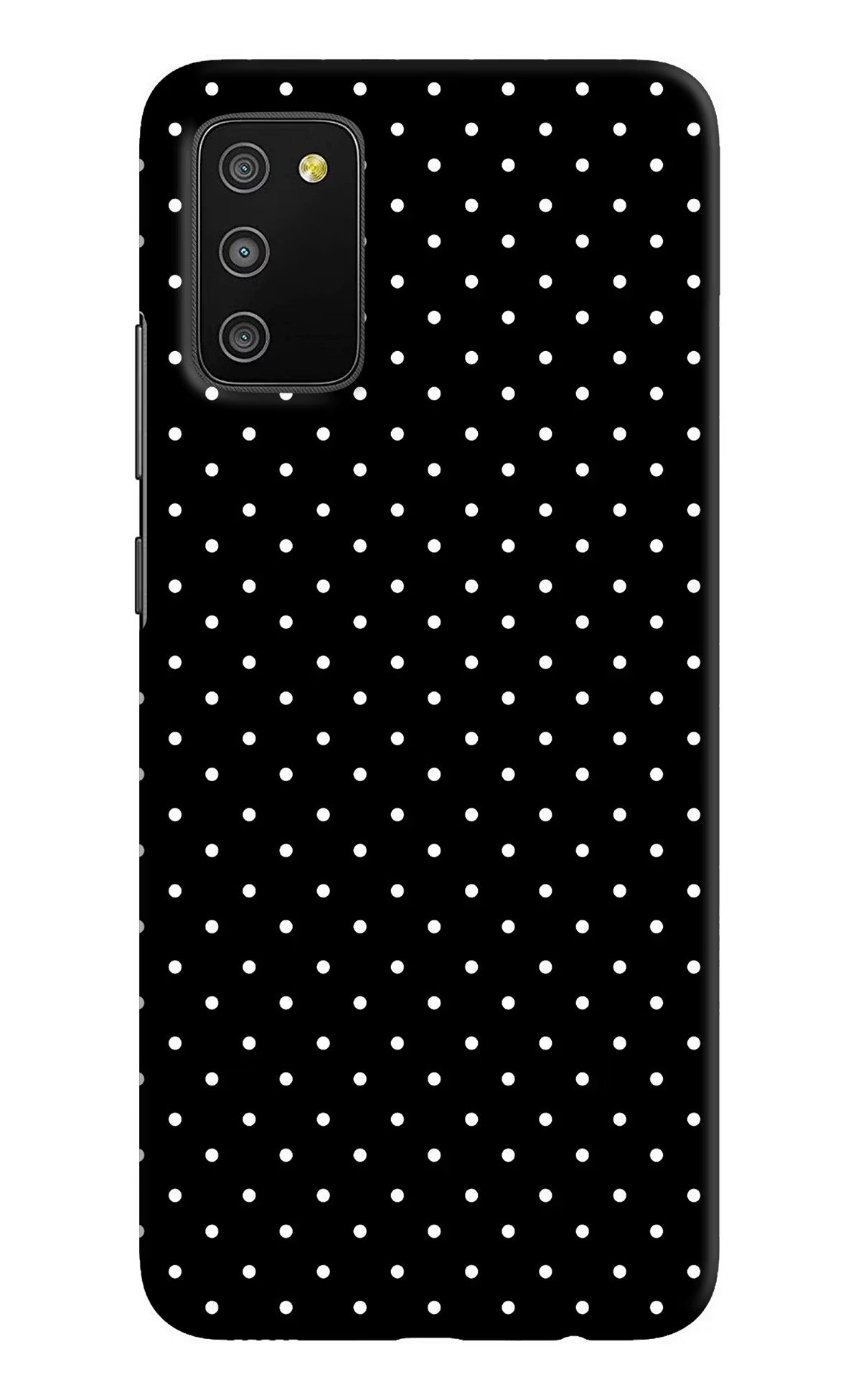 White Dots Samsung M02s Hard Case Back Cover by Casekaro