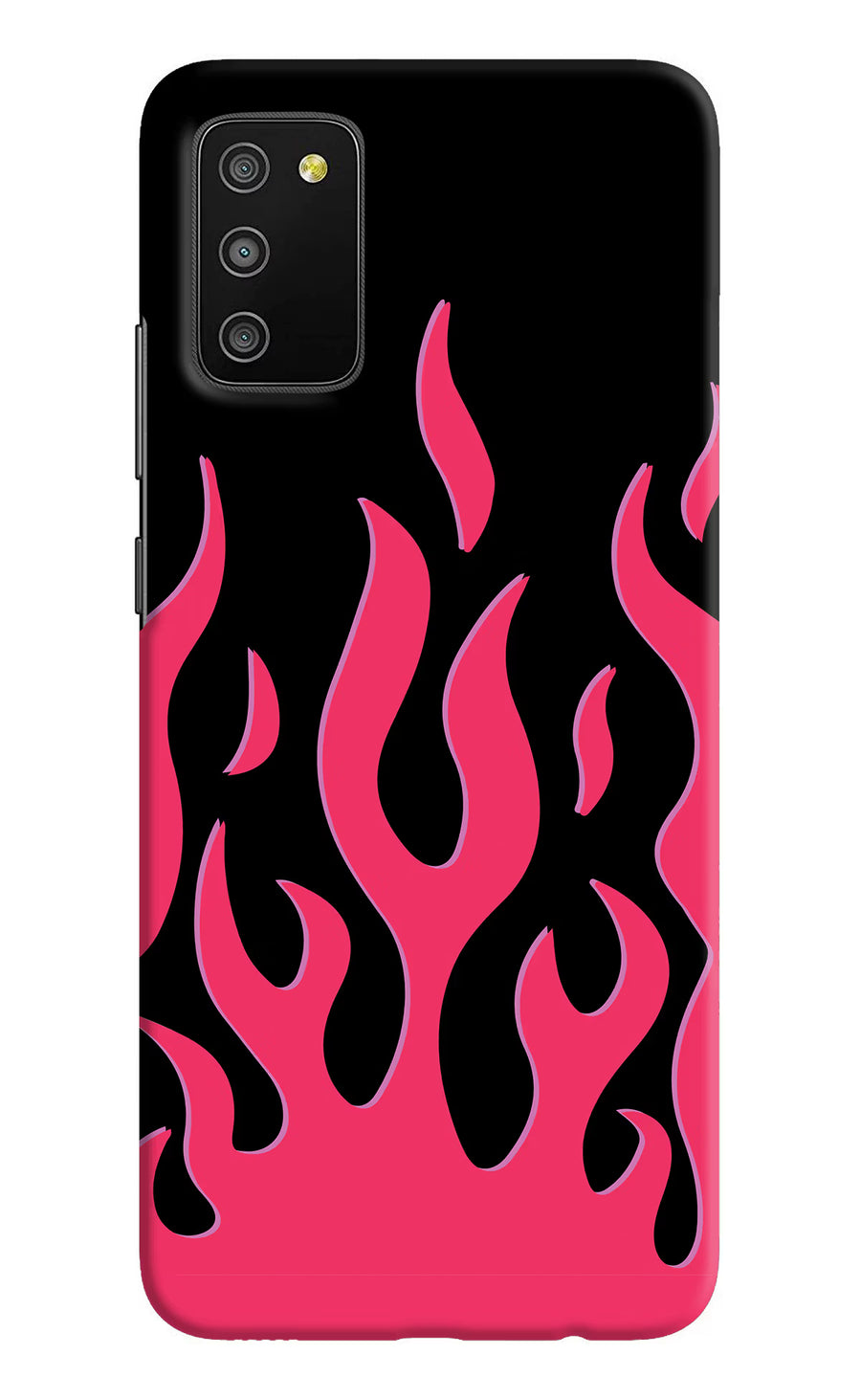 Fire Flames Samsung M02s Back Cover, Hard case