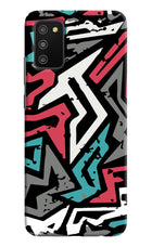 Geometric Graffiti Samsung M02s Hard Case Back Cover by Casekaro
