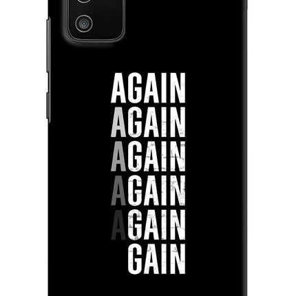Again Again Gain Samsung M02s Hard Case Back Cover by Casekaro