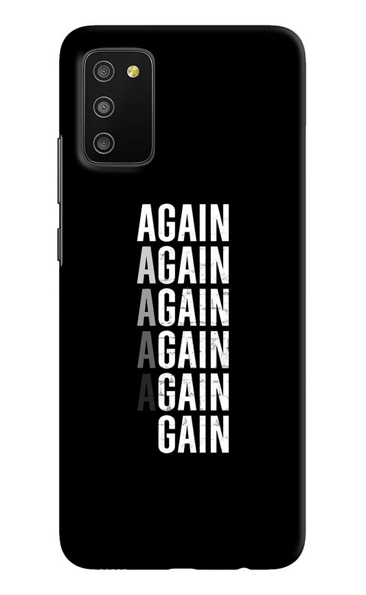 Again Again Gain Samsung M02s Hard Case Back Cover by Casekaro