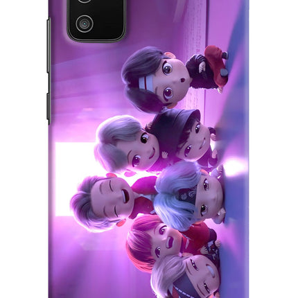 BTS Chibi Samsung M02s Hard Case Back Cover by Casekaro