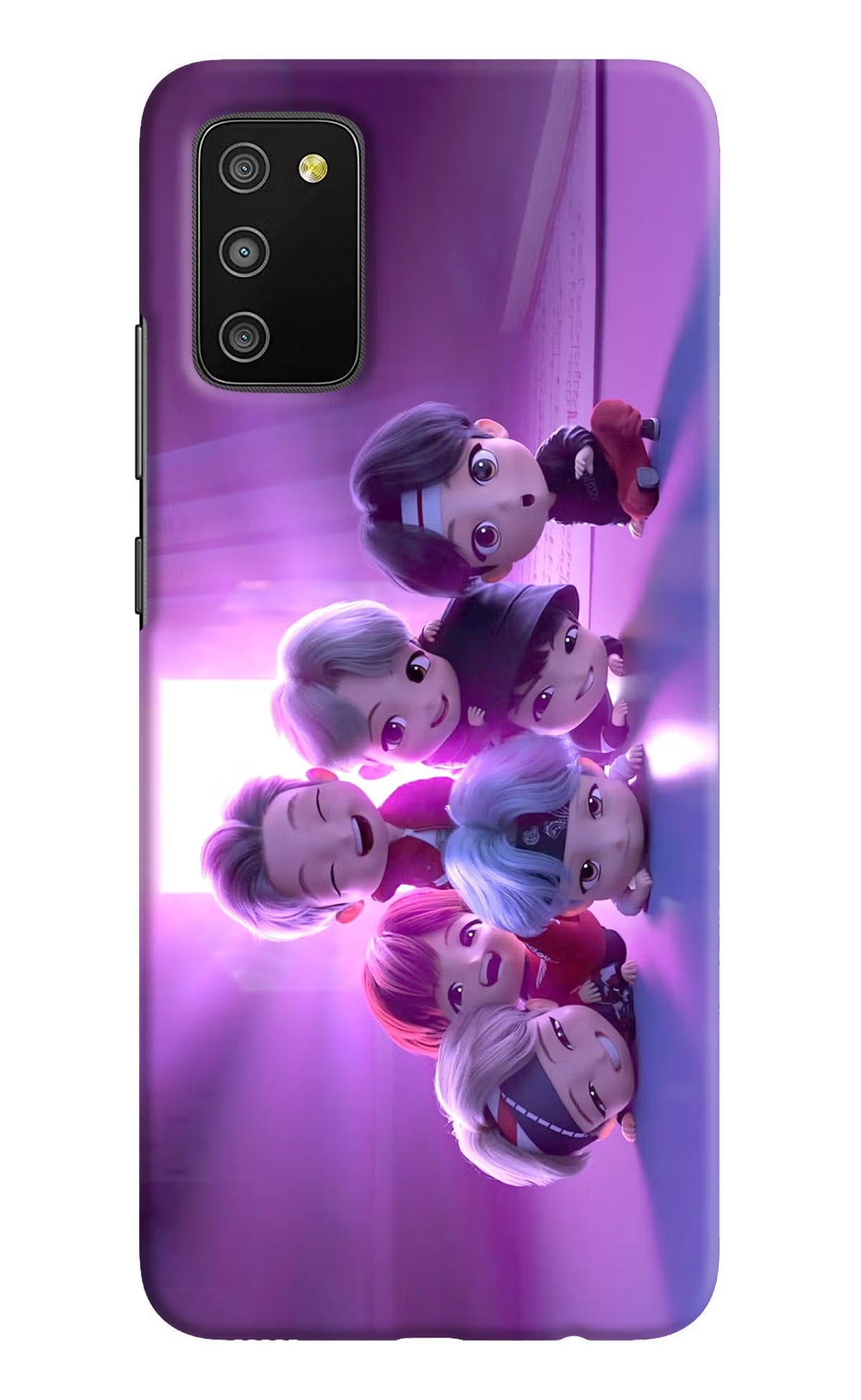 BTS Chibi Samsung M02s Hard Case Back Cover by Casekaro