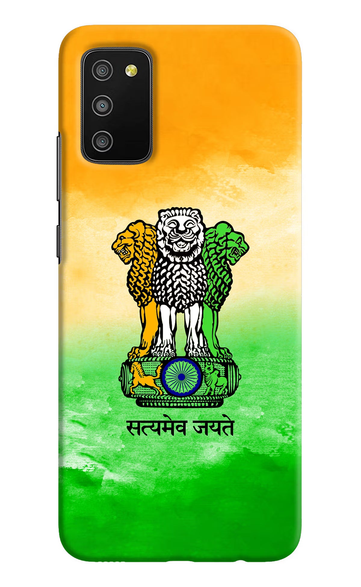 Satyamev Jayate Flag Samsung M02s Hard Case Back Cover by Casekaro