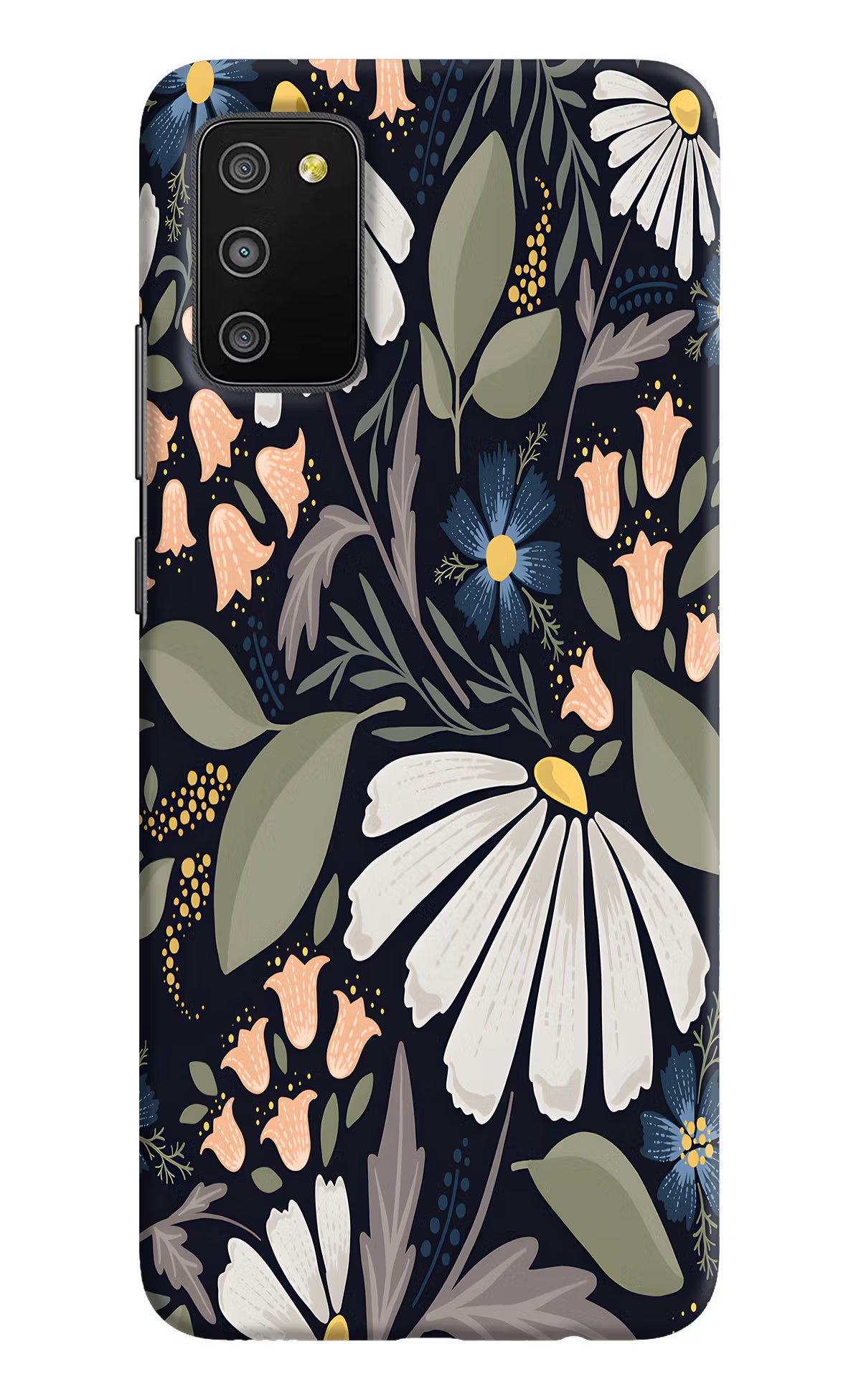 Flowers Art Samsung M02s Hard Case Back Cover by Casekaro