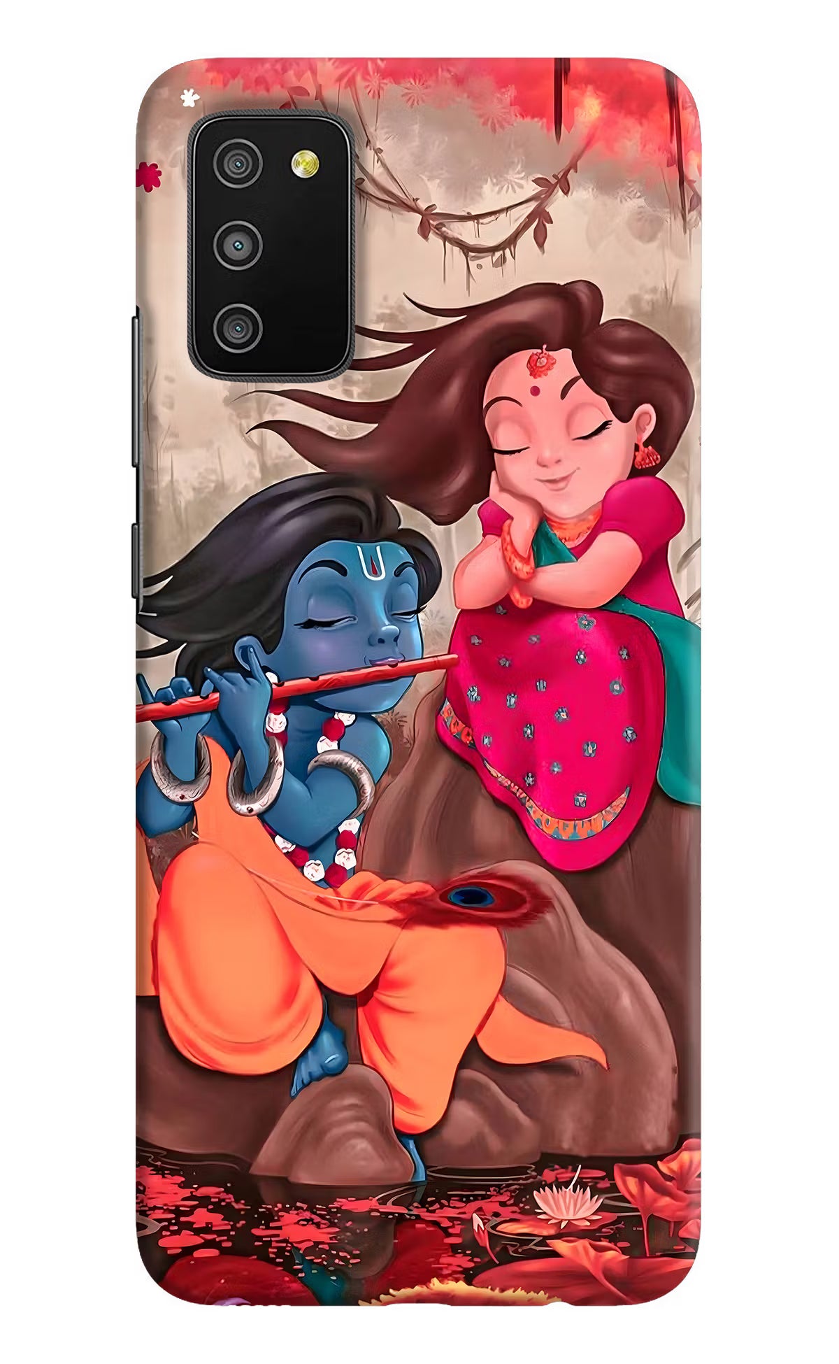 Radhe Krishna Samsung M02s Hard Case Back Cover by Casekaro