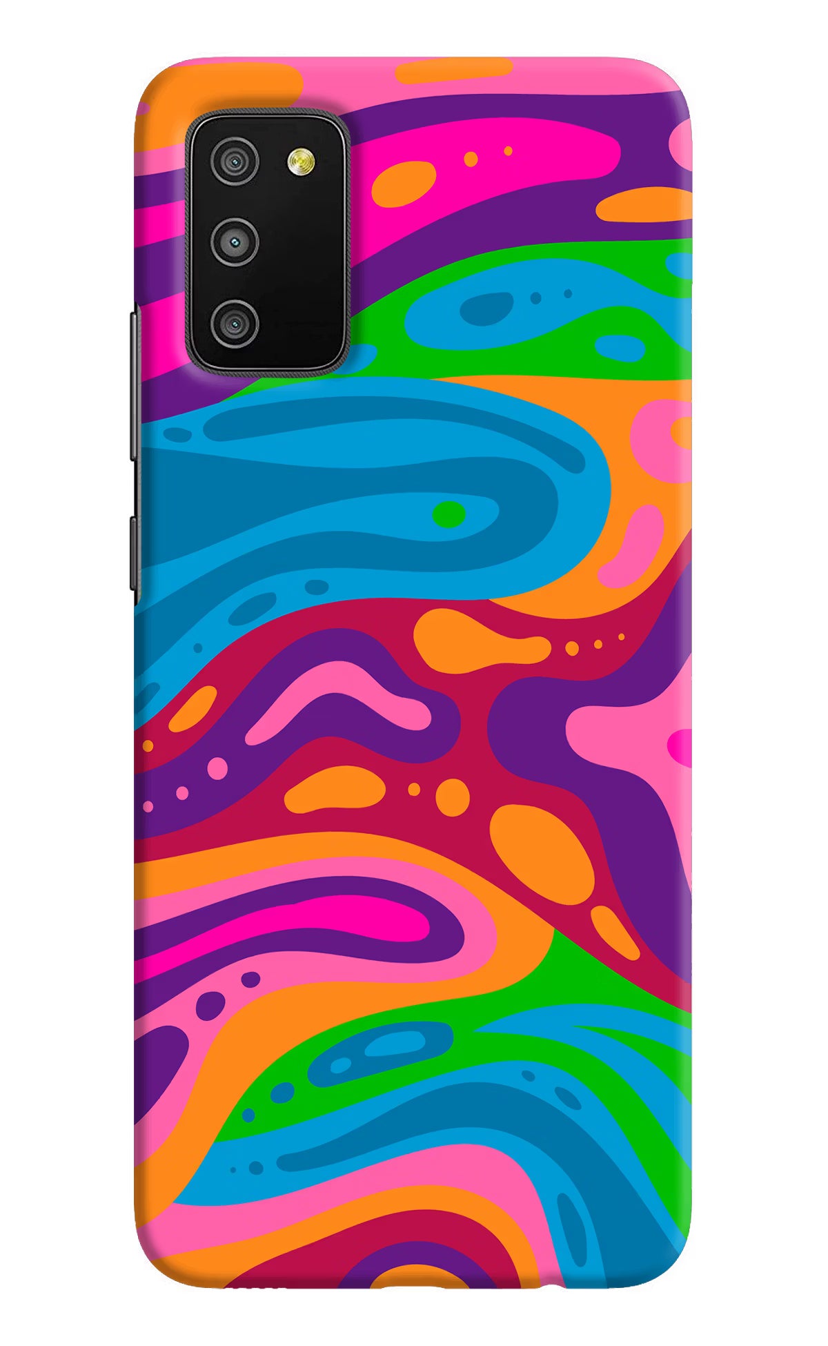 Trippy Pattern Samsung M02s Hard Case Back Cover by Casekaro