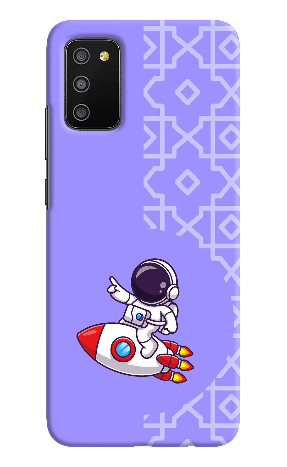 Cute Astronaut Samsung M02s Hard Case Back Cover by Casekaro