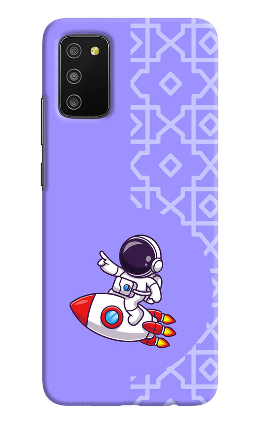 Cute Astronaut Samsung M02s Hard Case Back Cover by Casekaro