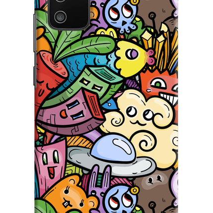 Veggie Doodle Samsung M02s Hard Case Back Cover by Casekaro