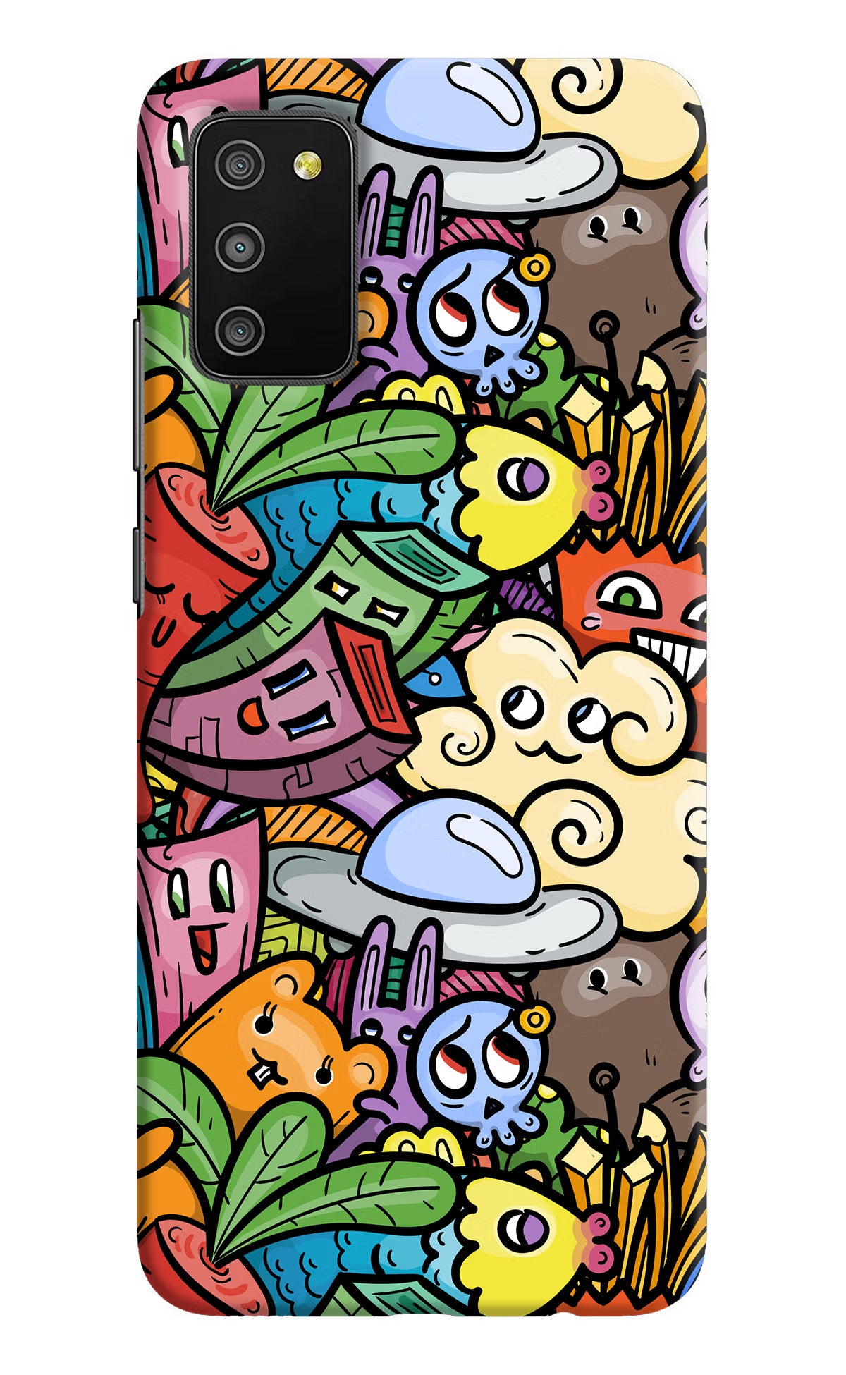 Veggie Doodle Samsung M02s Hard Case Back Cover by Casekaro