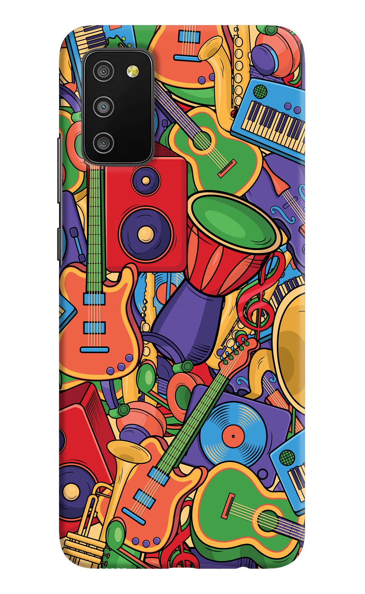 Music Instrument Doodle Samsung M02s Hard Case Back Cover by Casekaro