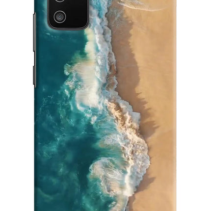 Ocean Beach Samsung M02s Hard Case Back Cover by Casekaro
