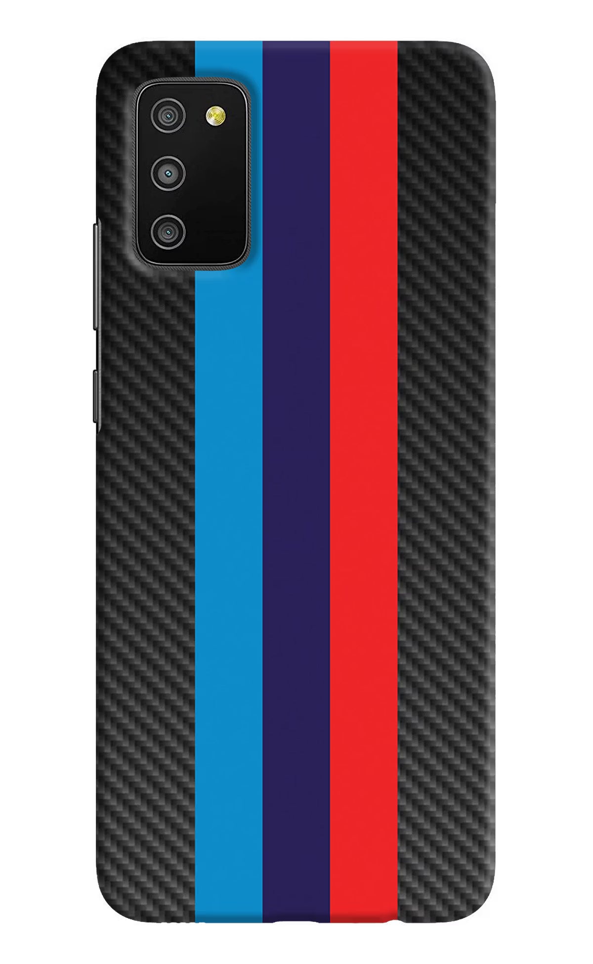 BMW Stripes Pattern Samsung M02s Hard Case Back Cover by Casekaro