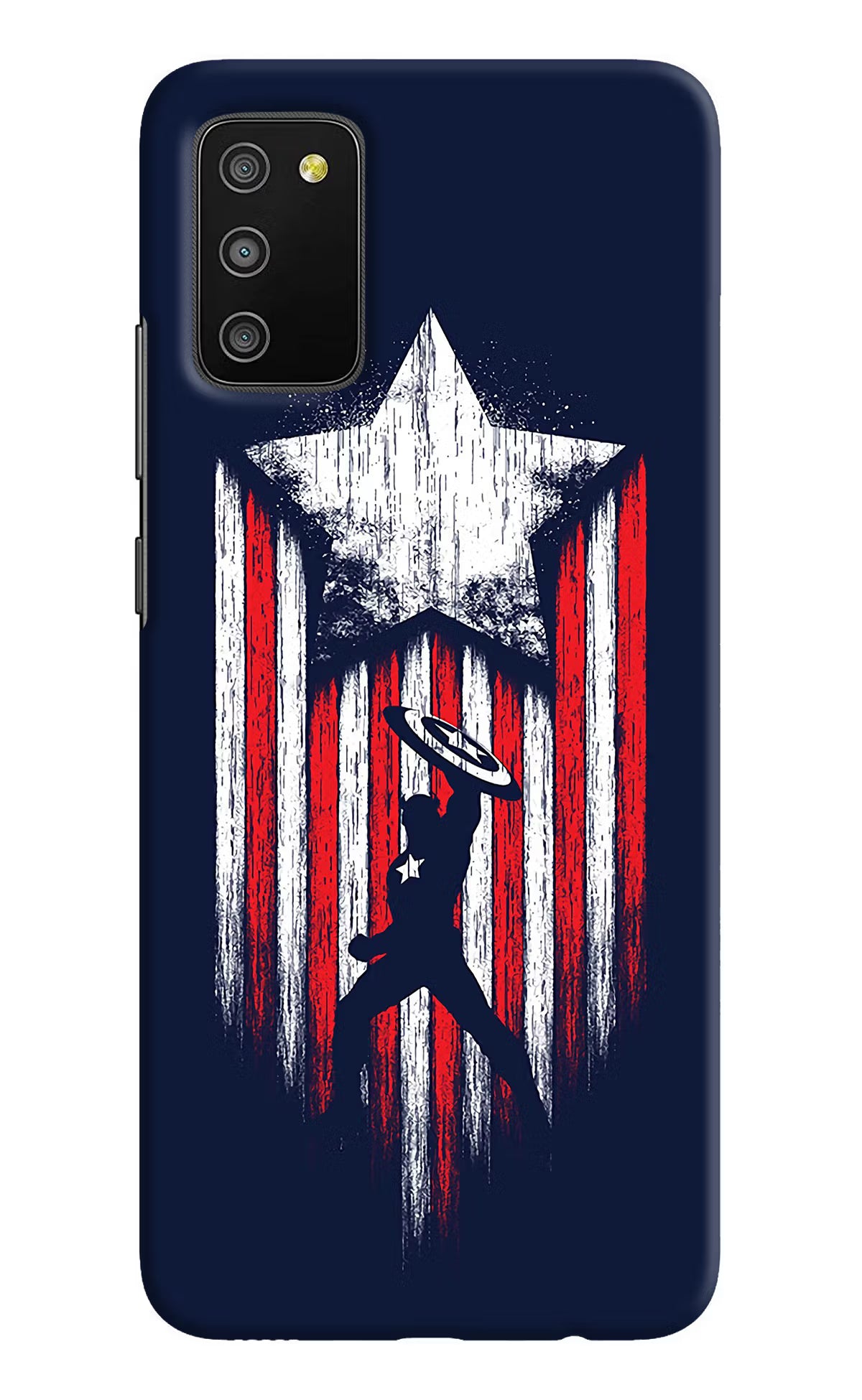 Captain America Marvel Art Samsung M02s Hard Case Back Cover by Casekaro