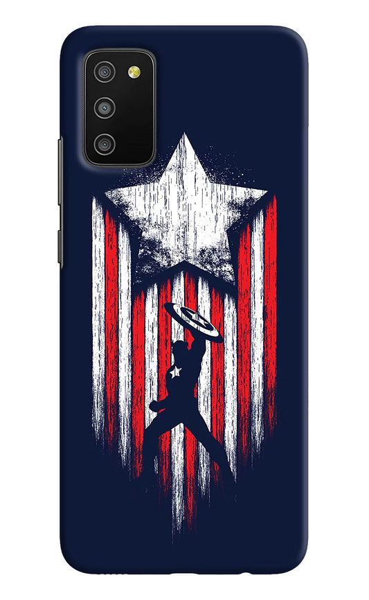 Captain America Marvel Art Samsung M02s Hard Case Back Cover by Casekaro