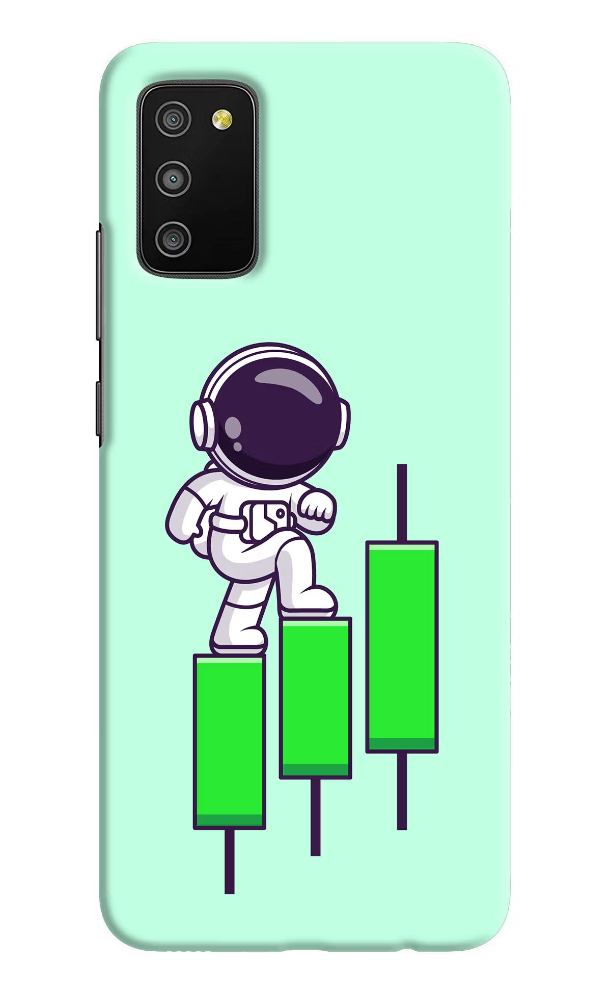 Astronaut Trader Samsung M02s Hard Case Back Cover by Casekaro