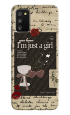 I am just a girl Samsung M02s Hard Case Back Cover by Casekaro
