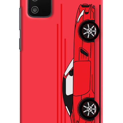 Red Velocity Samsung M02s Hard Case Back Cover by Casekaro