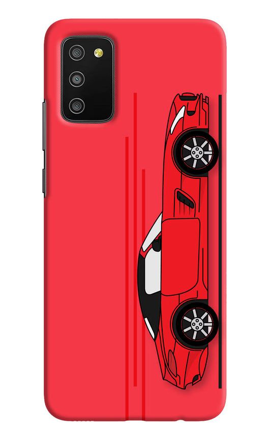 Red Velocity Samsung M02s Hard Case Back Cover by Casekaro