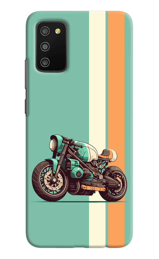 Striped Moto Drift Samsung M02s Hard Case Back Cover by Casekaro
