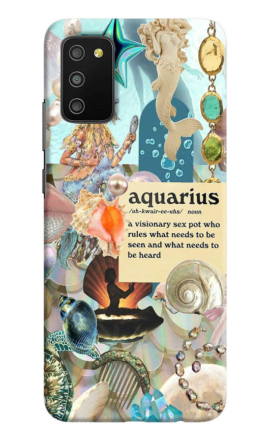 Aquarius Zodiac Samsung M02s Hard Case Back Cover by Casekaro