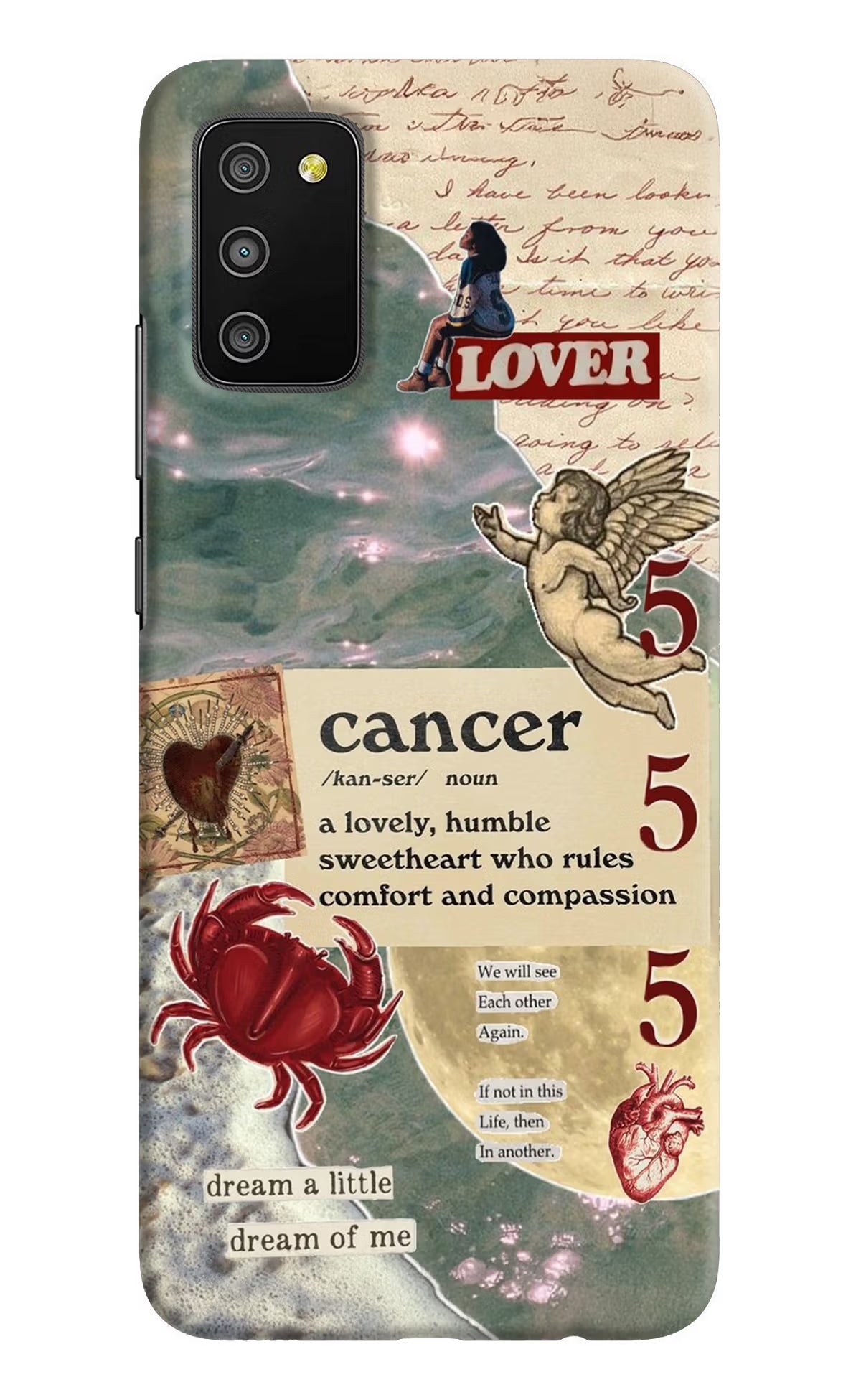 Cancer Zodiac Samsung M02s Hard Case Back Cover by Casekaro