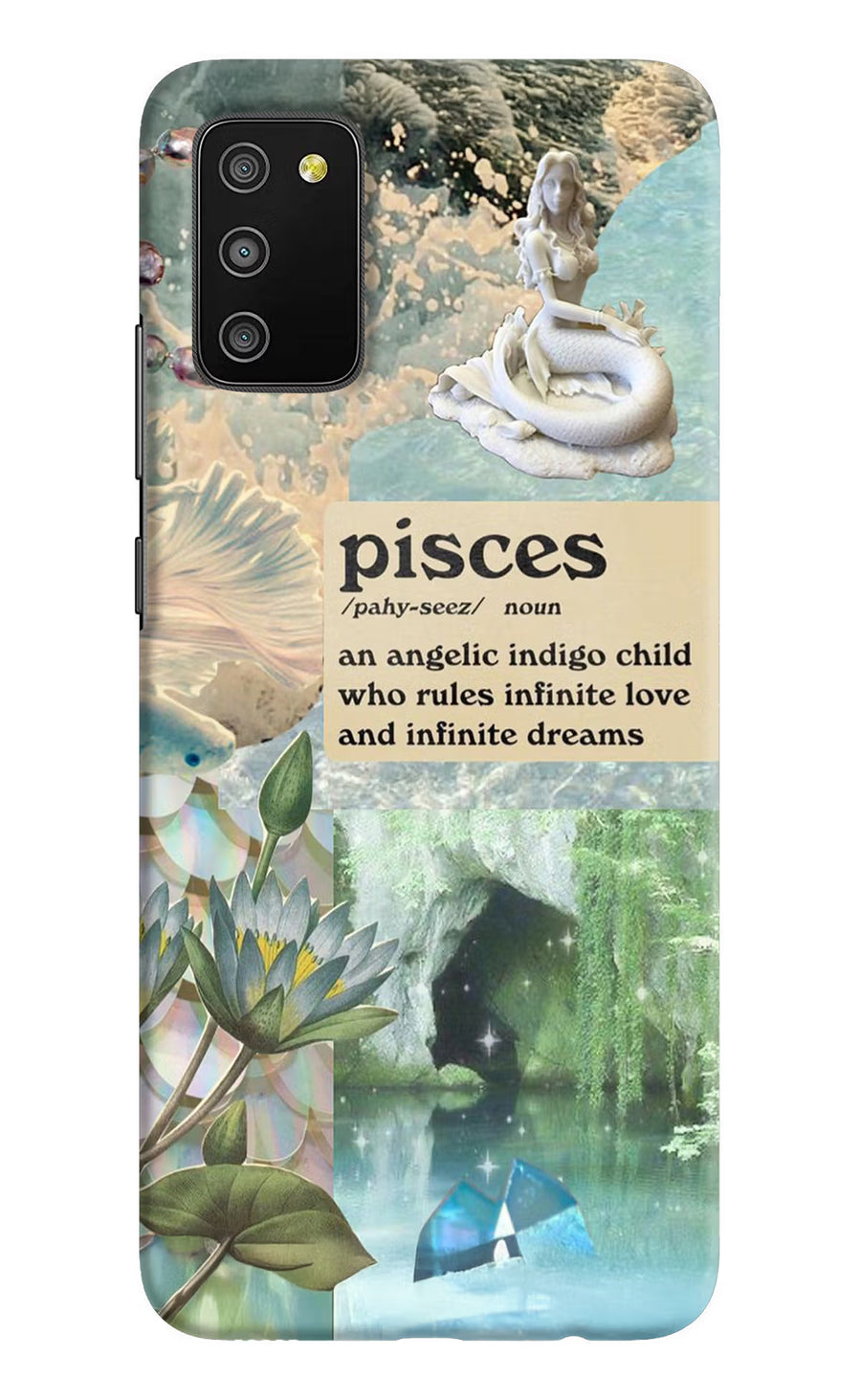 Pisces Zodiac Samsung M02s Back Cover, Hard case