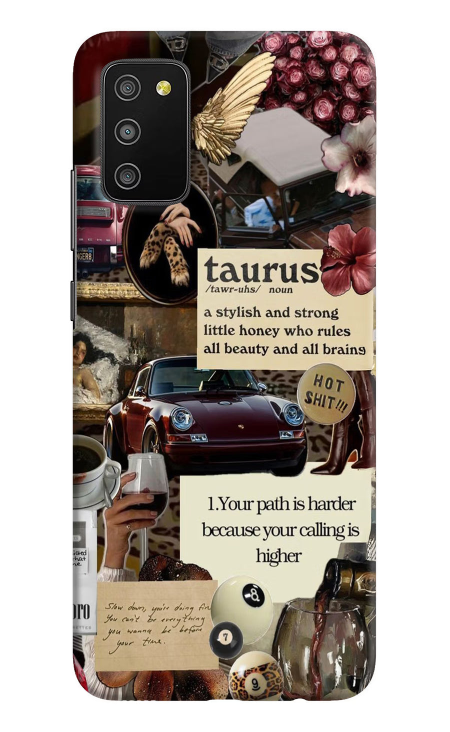 Taurus Zodiac Samsung M02s Back Cover, Hard case