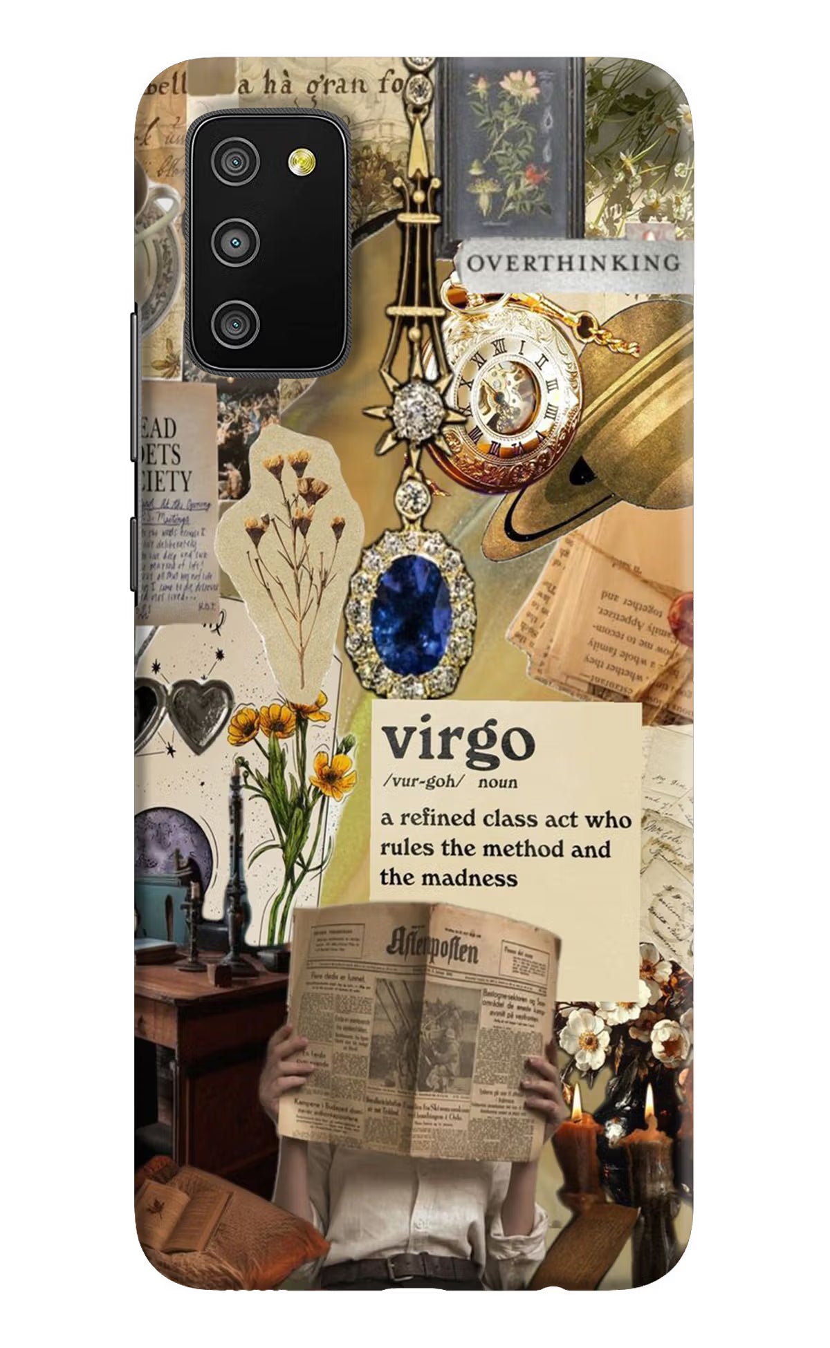 Virgo Zodiac Samsung M02s Hard Case Back Cover by Casekaro