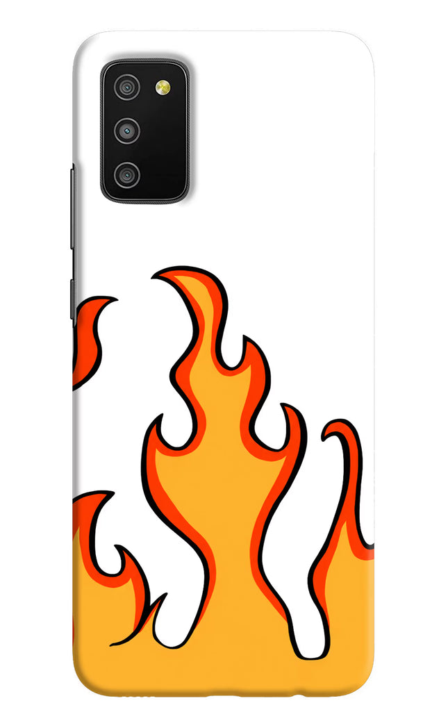 Fired Up – White Samsung M02s Hard Case Back Cover by Casekaro