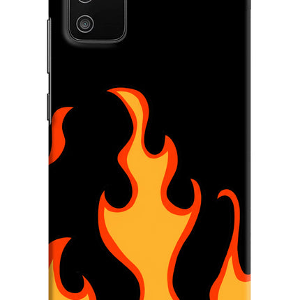 Fired Up – Black Samsung M02s Hard Case Back Cover by Casekaro