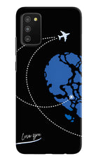 Love Orbit Samsung M02s Hard Case Back Cover by Casekaro