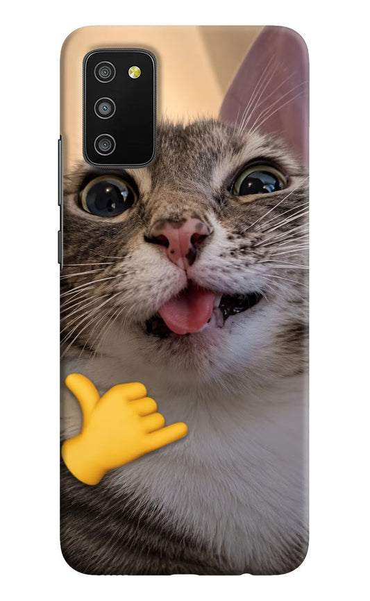 Silly Cat Call Samsung M02s Hard Case Back Cover by Casekaro