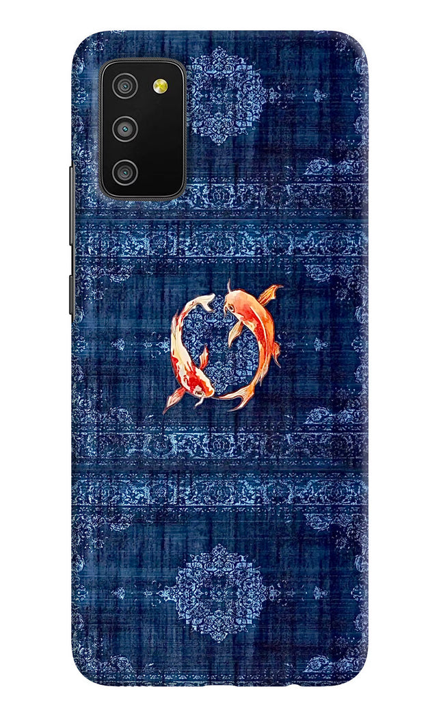 Koi Blue Samsung M02s Hard Case Back Cover by Casekaro