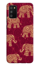 Maroon Elephant Samsung M02s Hard Case Back Cover by Casekaro