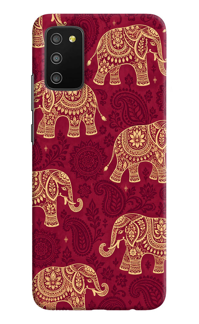 Maroon Elephant Samsung M02s Hard Case Back Cover by Casekaro