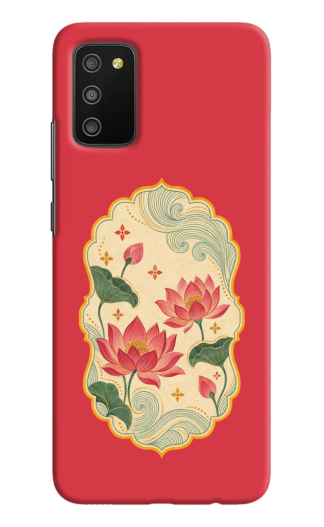 Pink Lotus Samsung M02s Hard Case Back Cover by Casekaro