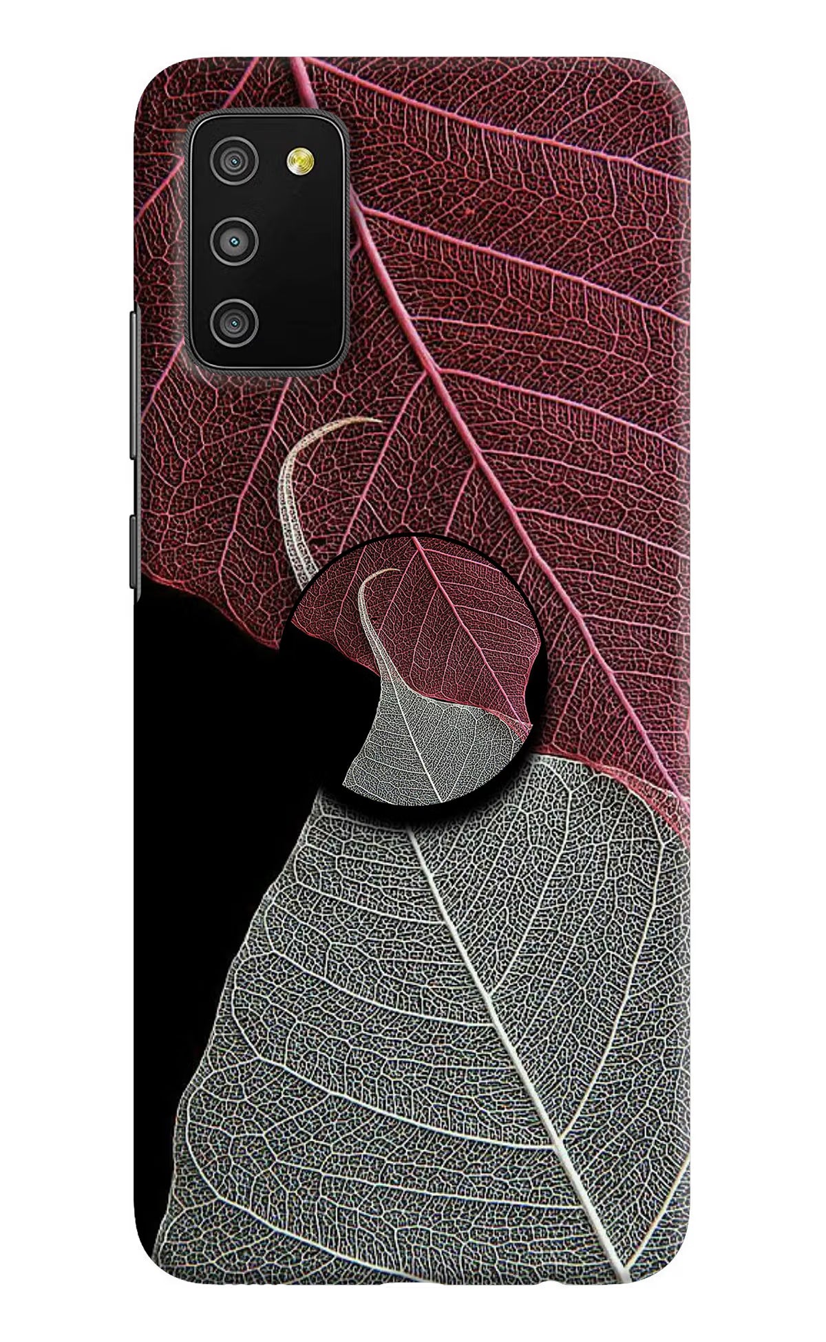 Leaf Pattern Samsung M02s Pop Case by Casekaro