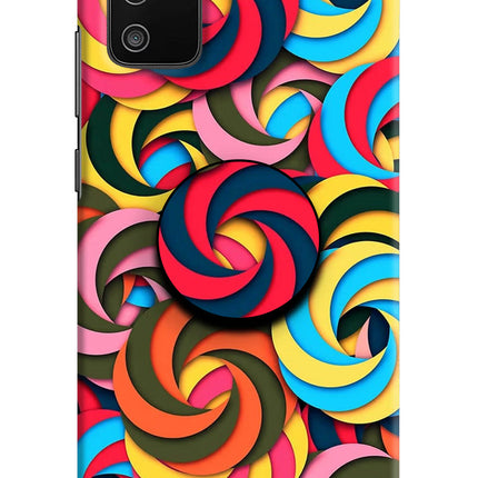 Spiral Pattern Samsung M02s Pop Case by Casekaro