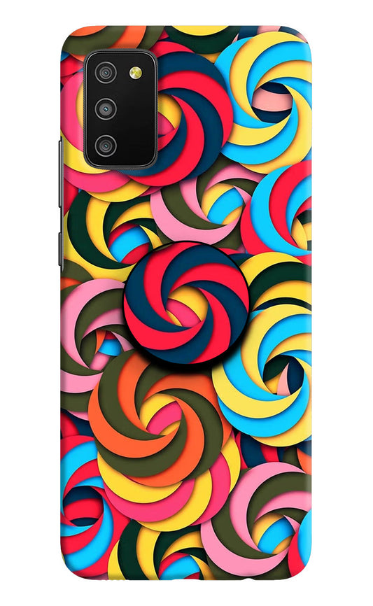 Spiral Pattern Samsung M02s Pop Case by Casekaro