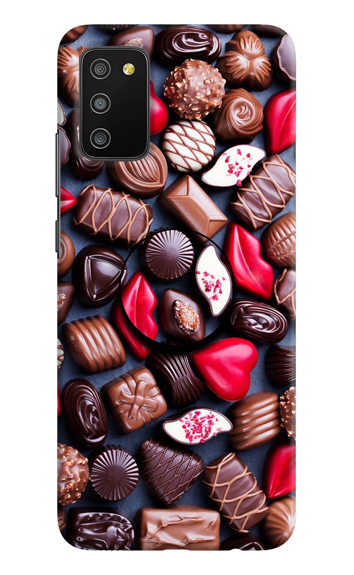 Chocolates Samsung M02s Pop Case by Casekaro