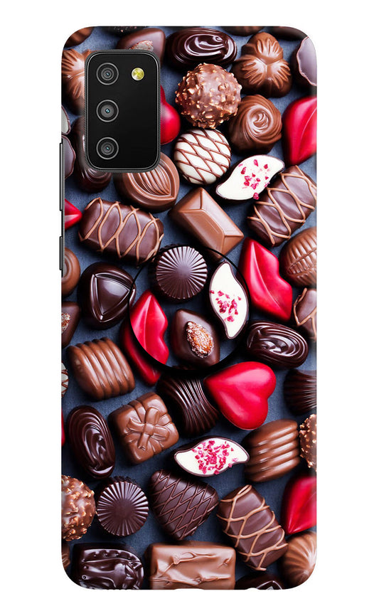 Chocolates Samsung M02s Pop Case by Casekaro