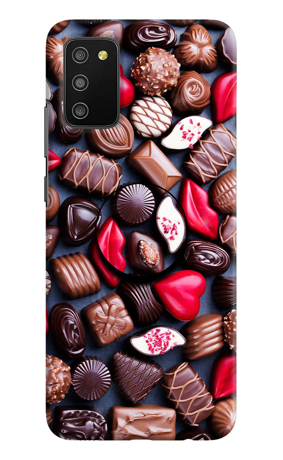 Chocolates Samsung M02s Pop Case, Hard case