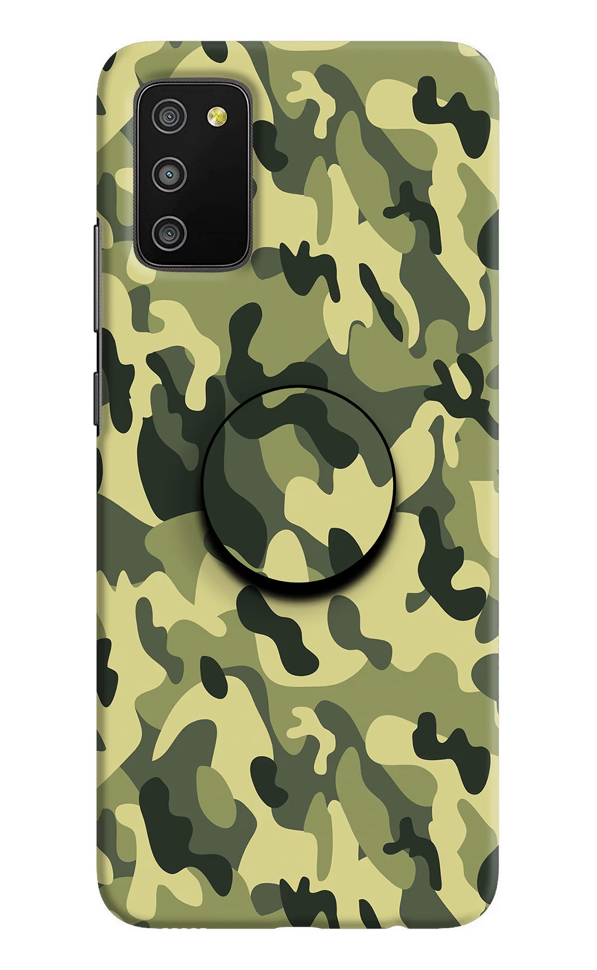 Camouflage Samsung M02s Pop Case by Casekaro